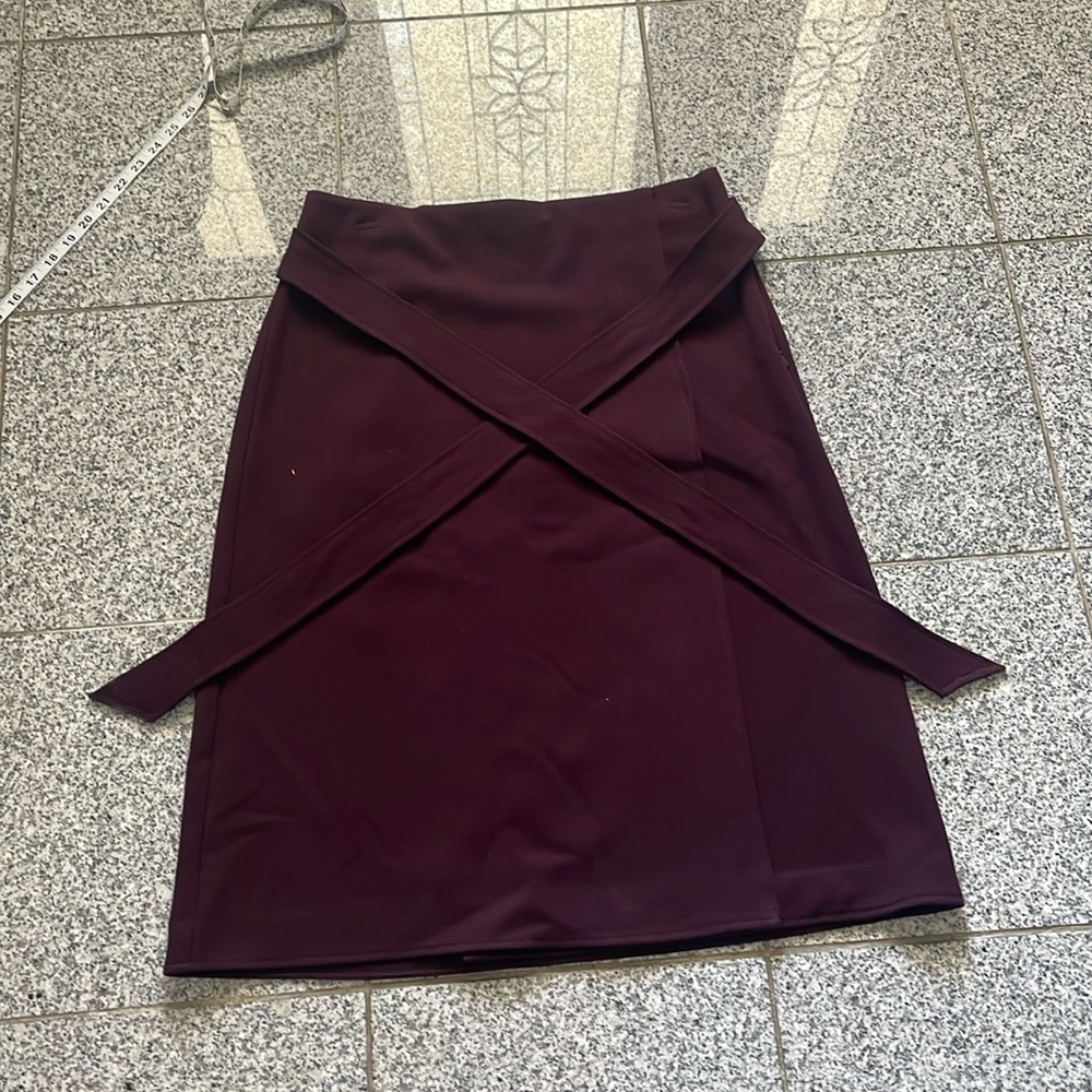 Ann Taylor Midi Tie Waist Wrap Skit 8